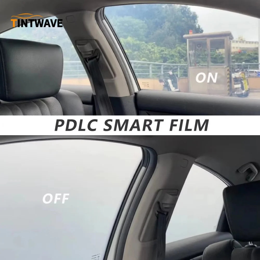 TINTWAVE 12V Electric Window Tint for Car PDLC Smart Film Privacy Glass with Remote Control Auto Dimming
