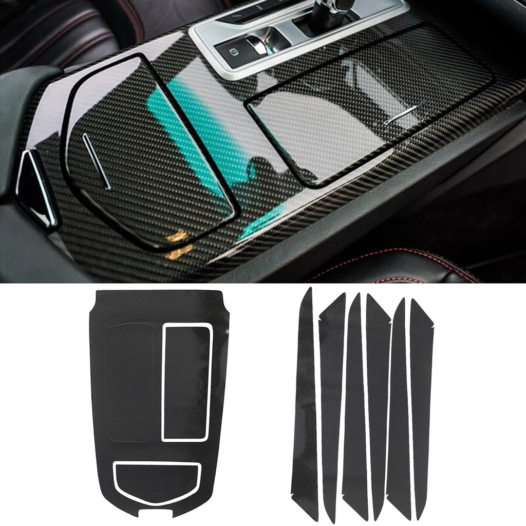 Gear Shift Door Panel Decoration for Maserati Levante 2016-2019 Ghibli 2014-2017 5D Glossy Stickers Car Interior Accessories