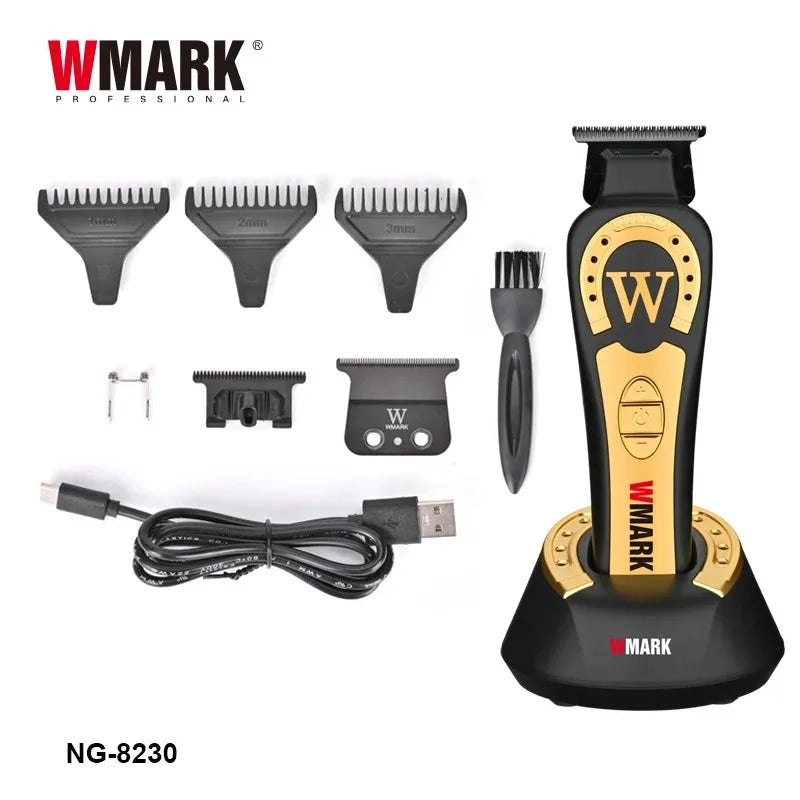 WMARK Hair Trimmer Professional Barber Clipper Cordless Hair Cutting Machine 9000 RPM Adjustable Trimmer for Men NG-8030 NG-8230