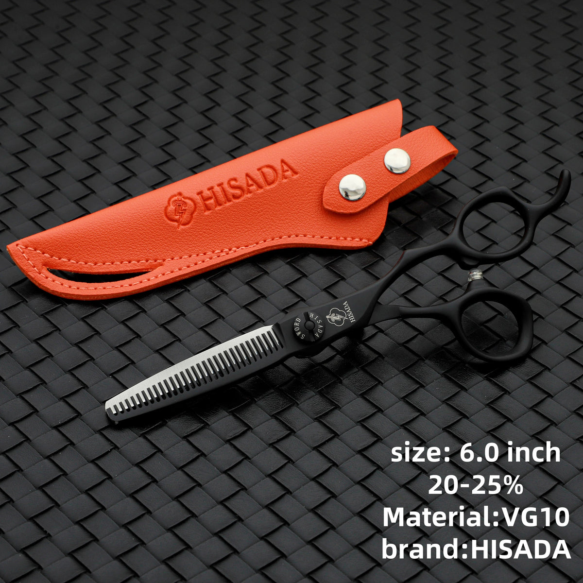 HISADA Hairdressing Scissors Professional Barber Scissors 6.0 Inch Scissors VG10 Material Professional Barber Scissors