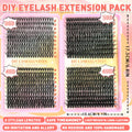 MJ 640pcs 30D/40D/50D/60D Individual Lashes Book Clusters Extensions False Eyelash DIY at Home Cluster Eyelash Extensions Makeup