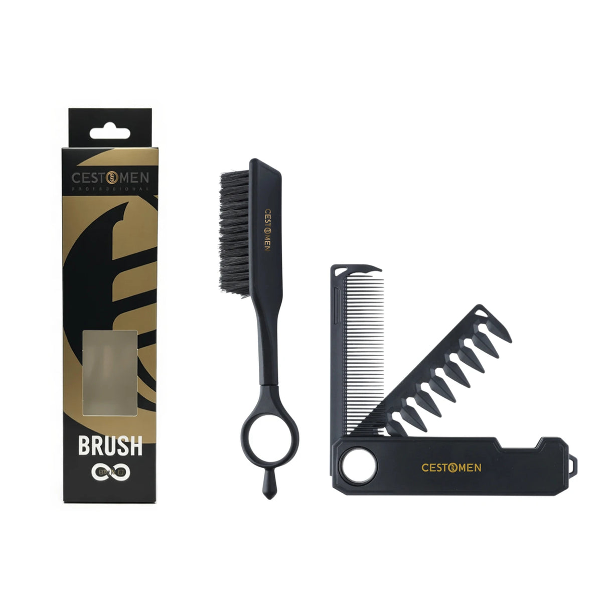2/3Pcs Professional Barber Comb Set 360° Rotating Bearing Comb Folding Comb Portable Fade Brush Men Hair Grooming Styling Tools