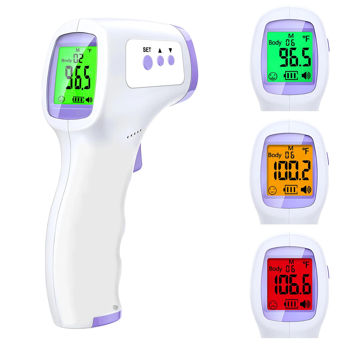 Digital Infrared Non-Contact Fever Thermometers Or Medical Portable Finger Pulse Oximeter Blood Oxygen