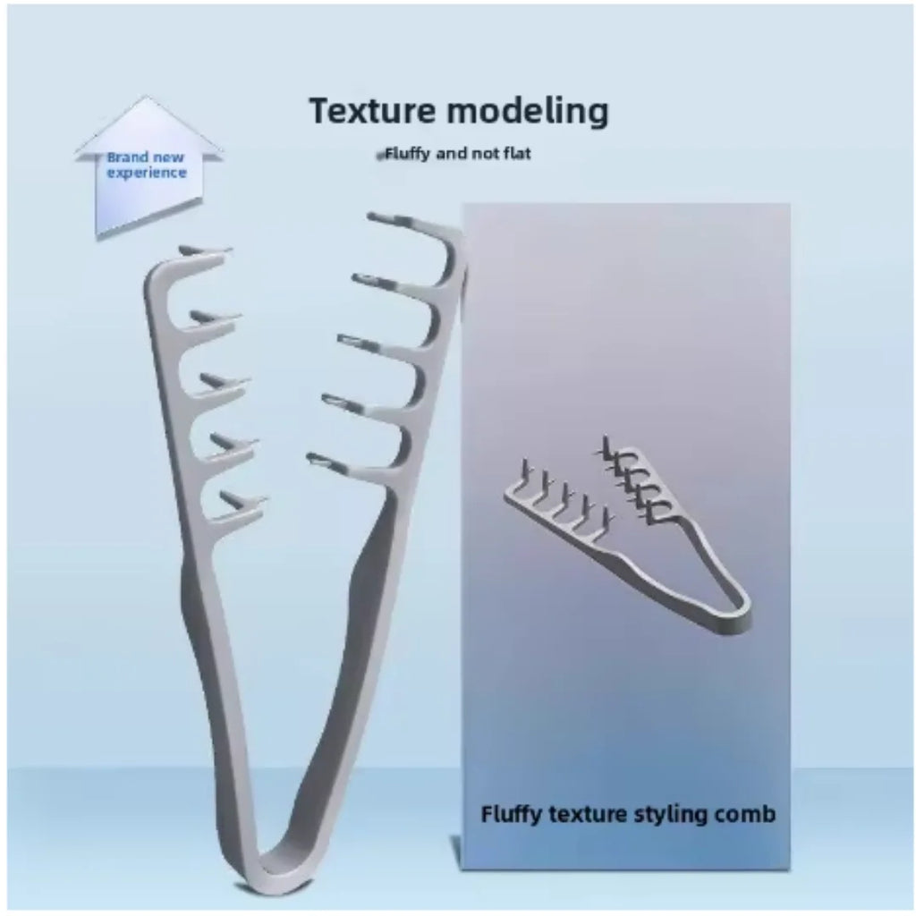 Men Fluffy Hair Styling Comb V‑Shape Texture Modeling Hair Gripper Clip DIY Hairstyle Tool For Volume Bangs Hairline Salon