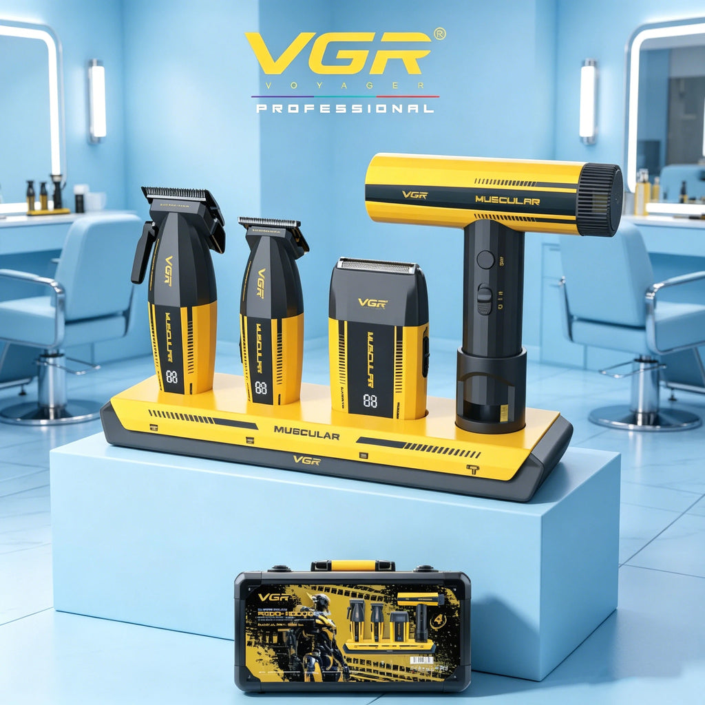 VGR Professional Hair Clippers 9000 RPM Hair care appliance Adjustable 4 IN 1 DLC Blade Luxury Clipper for Men V-285 V-285 S4