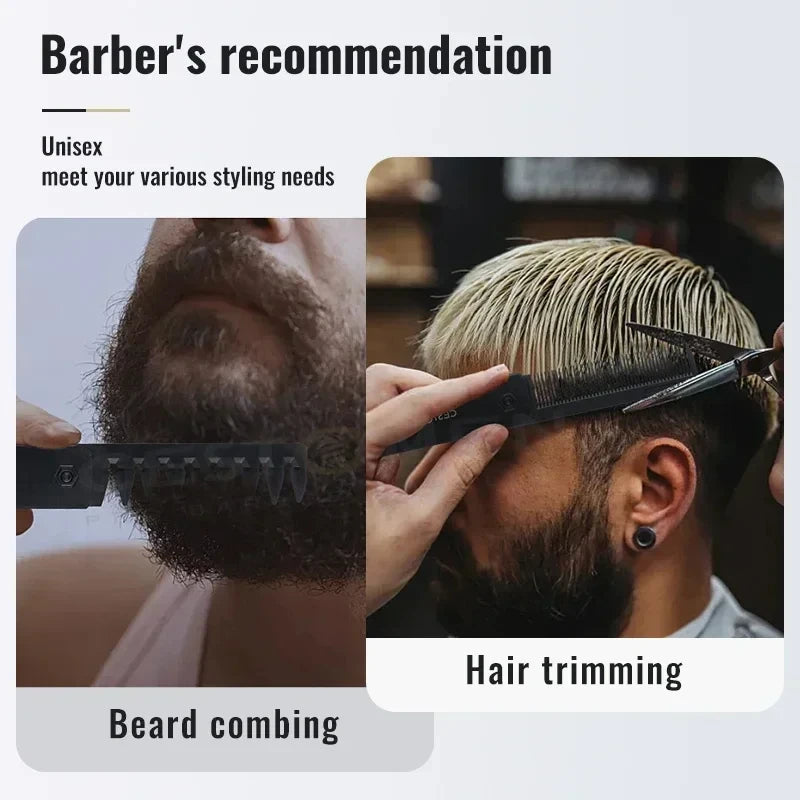 New 1/2/3 in 1 Pocket Folding Combs Plastic Wide Tooth Oil Head Comb Beard Combing Barber Clipper Comb Salon Hair Styling Tools