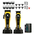 2pcs BRDCLIP Professional 7500RPM Barber Hair Clipper Set DLC Blade Multiple Guide Combs Charger 2-Speed Hair Trimmer Salon Use