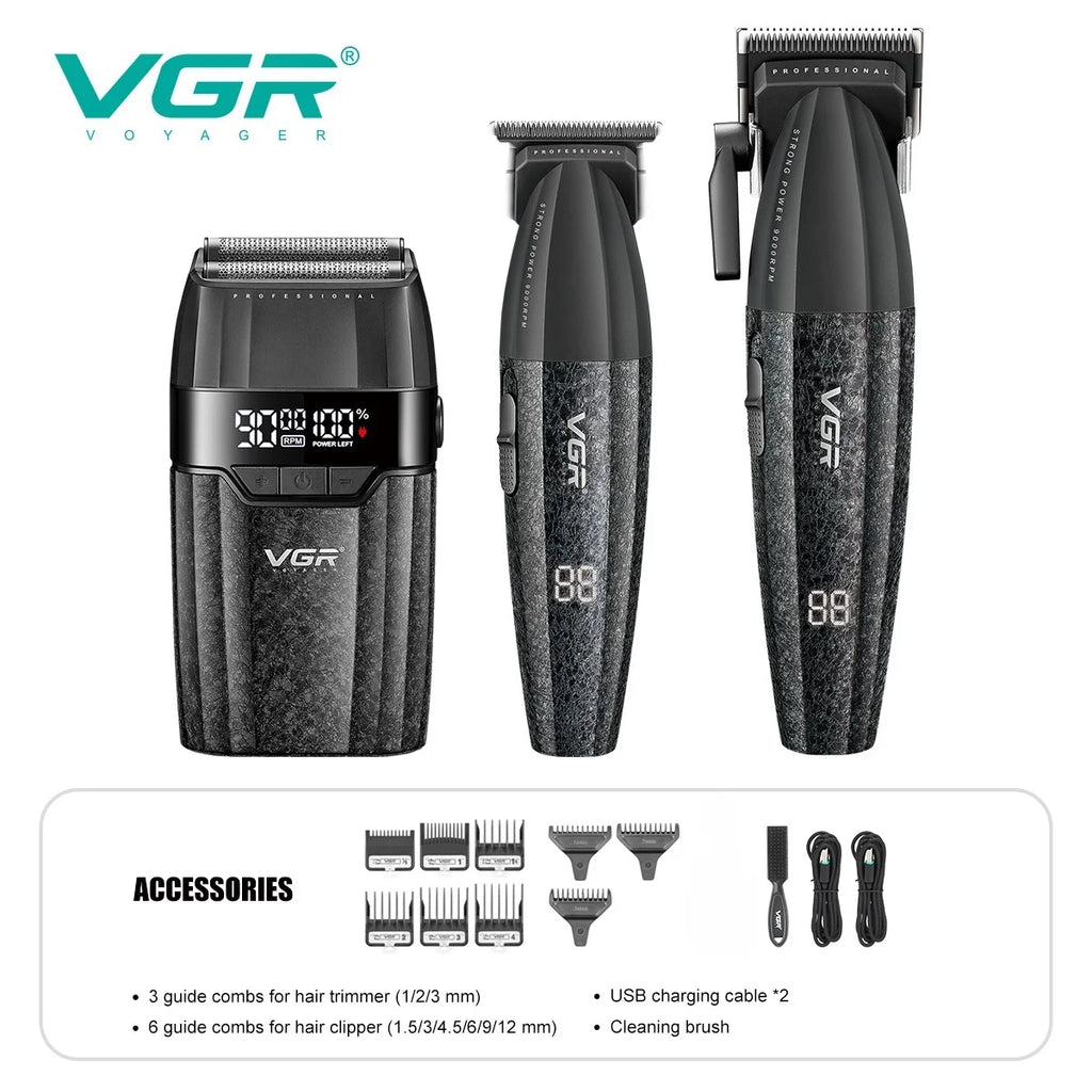 VGR Hair Trimmer Professional Clippers Cordless Hair Clipper Electric Clippers 9000 RPM Adjustable Hair Trimmer for Men V-640 s3