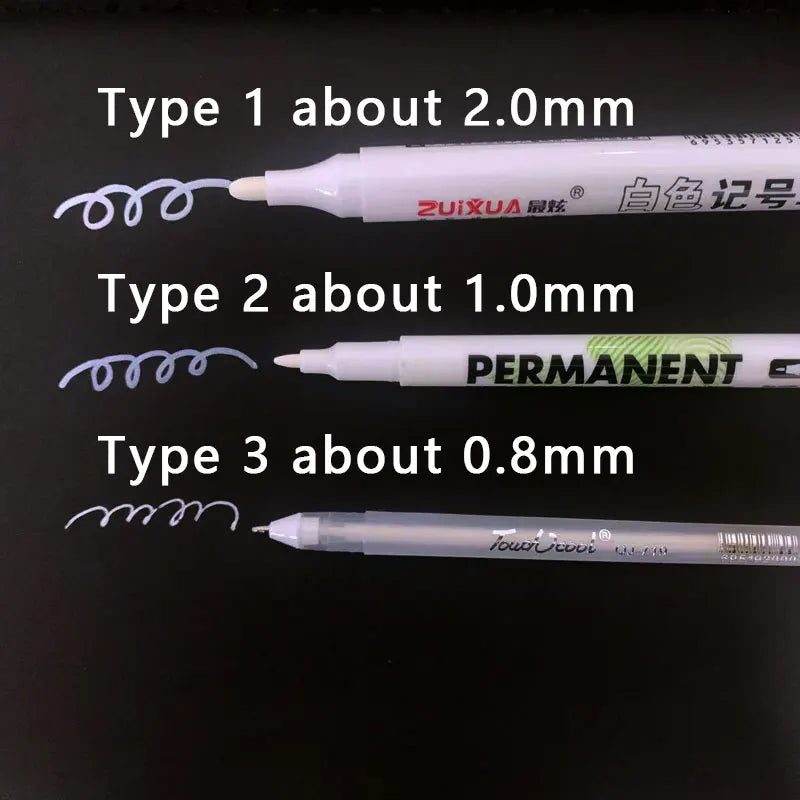 1/3/5 Pcs White Marker Pens set