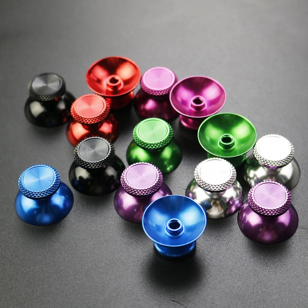 YUXI 2PCS Metal Analog Joystick Thumb Stick Grip Cap Replacement Parts for PS5 Controller Thumbstick Replacement
