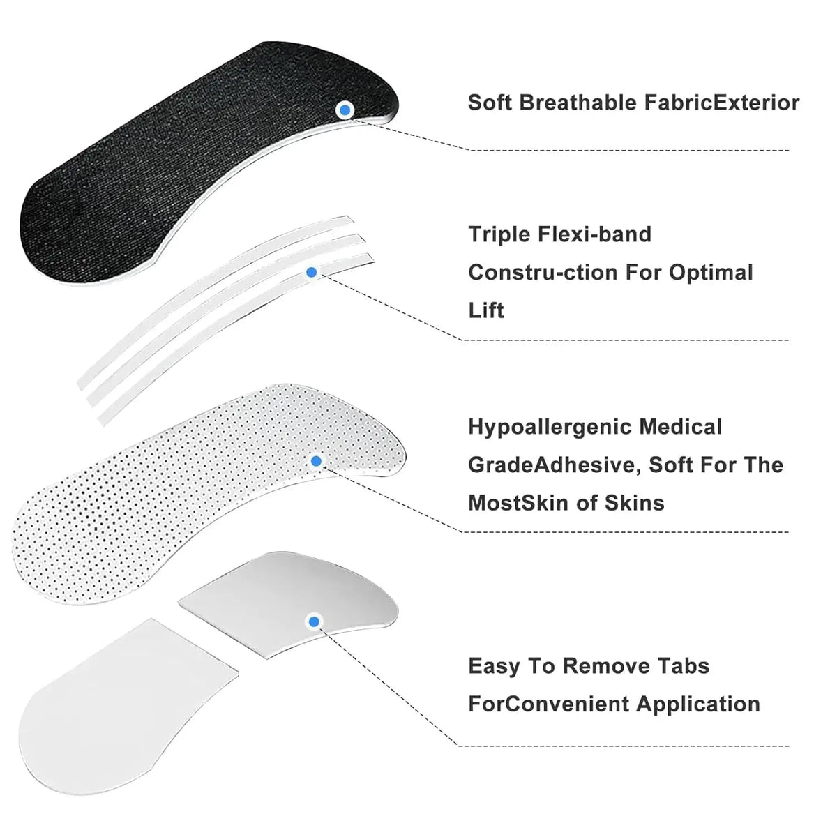 30/60/90/150 Pieces,ACCorrection Physical Expansion Breathable Nasal Patch Nasal Strips