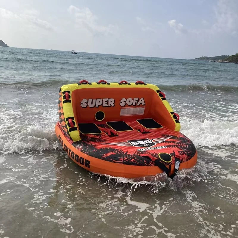 Ultra-Low Price Inflatable Multi-Person Backrest Water Towing Boat Hot 2-3-4 Towing Hovercraft