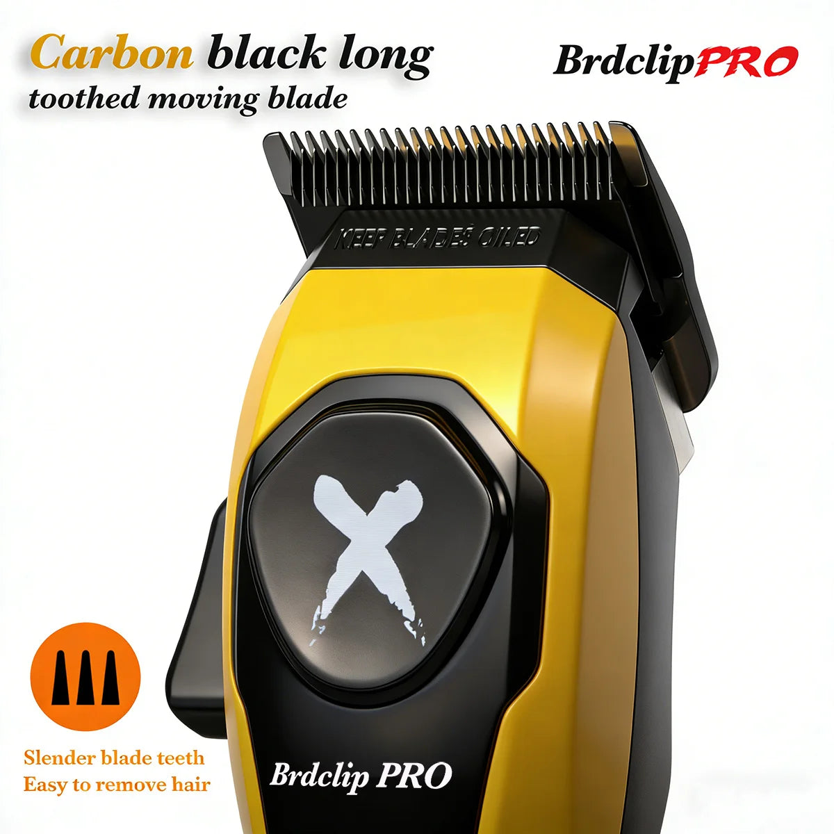 2pcs BRDCLIP Professional 7500RPM Barber Hair Clipper Set DLC Blade Multiple Guide Combs Charger 2-Speed Hair Trimmer Salon Use
