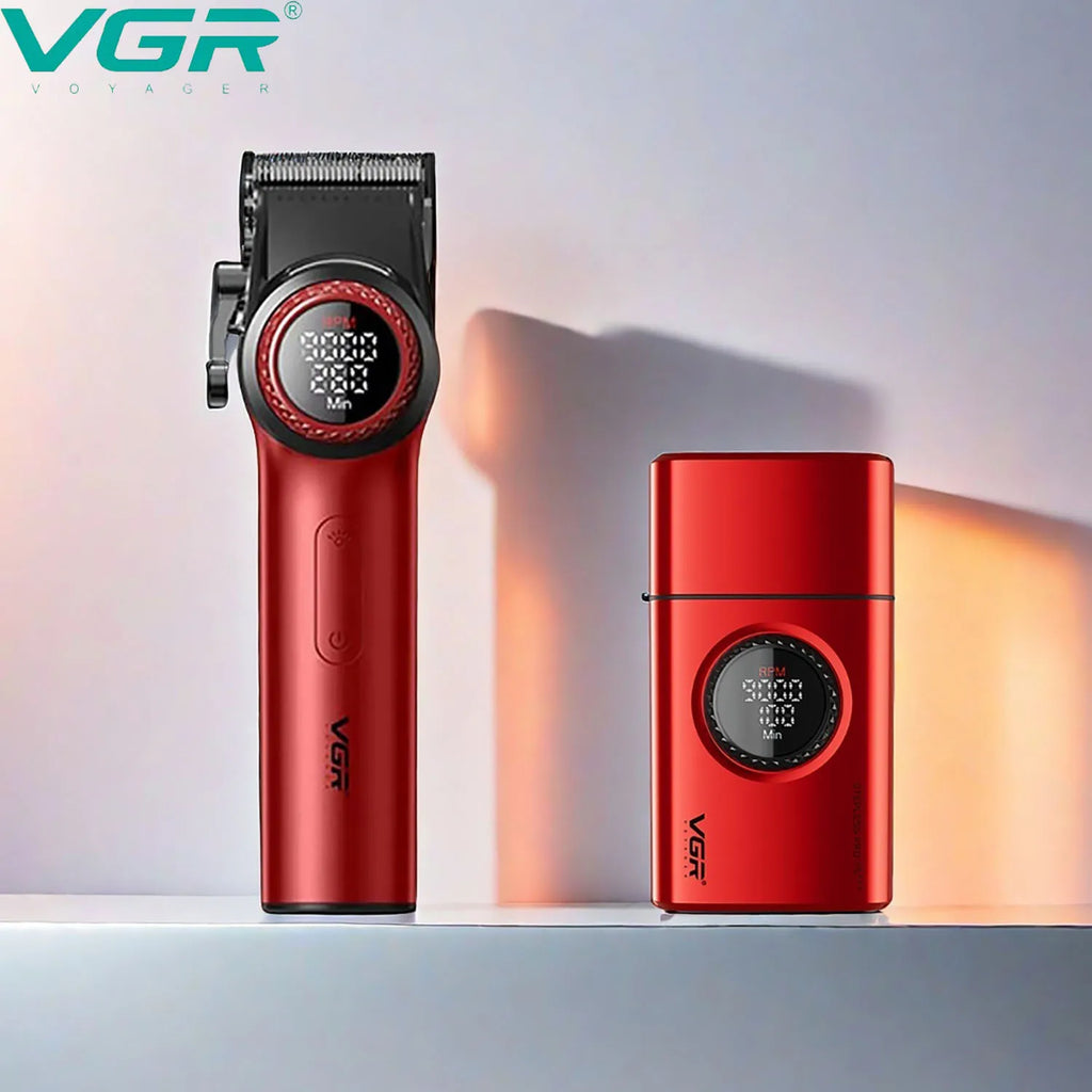 VGR Hair Trimmer Professional Shaver Razors Cordless Barber Clippers 9000 RPM Beard Trimmer Haircut Trimmer for Men V-001 V-377