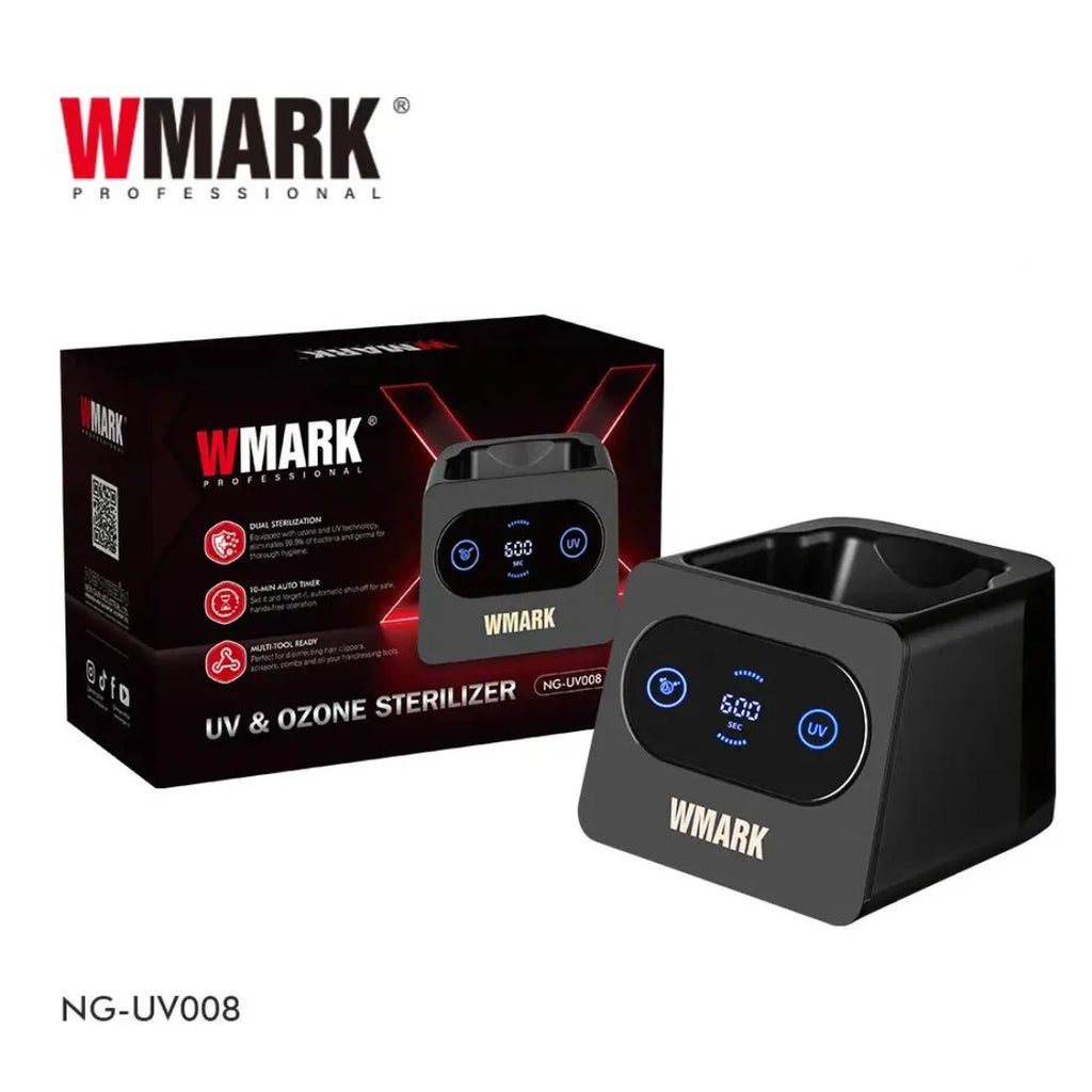 WMARK NG-UV008 UV Ozone Sterilizer Box for Hair Clippers Trimmers Shavers Automatic Barber Tool Disinfection Case