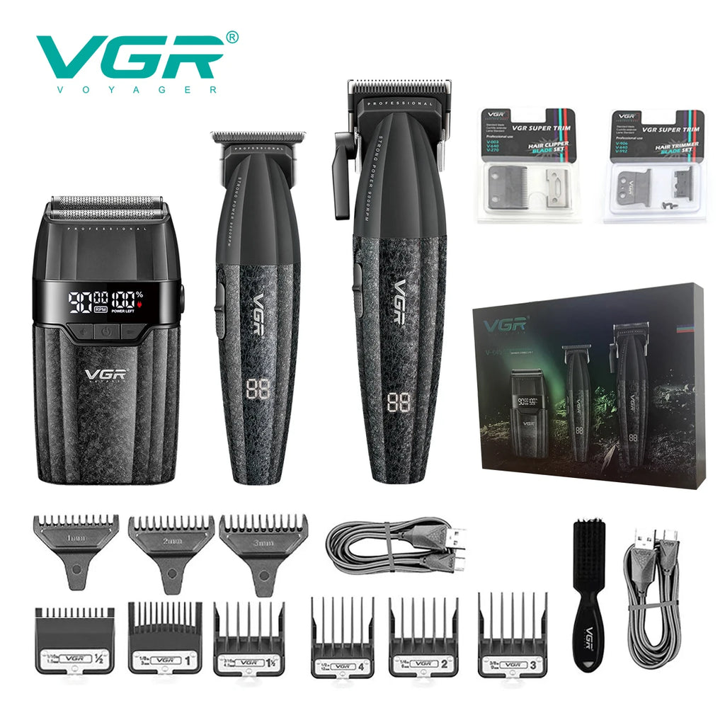 VGR Hair Trimmers Professional Clippers 9000 RPM Hair Clipper Electric Haircut Machine Rechargeable Hair Trimmer for Men V-640