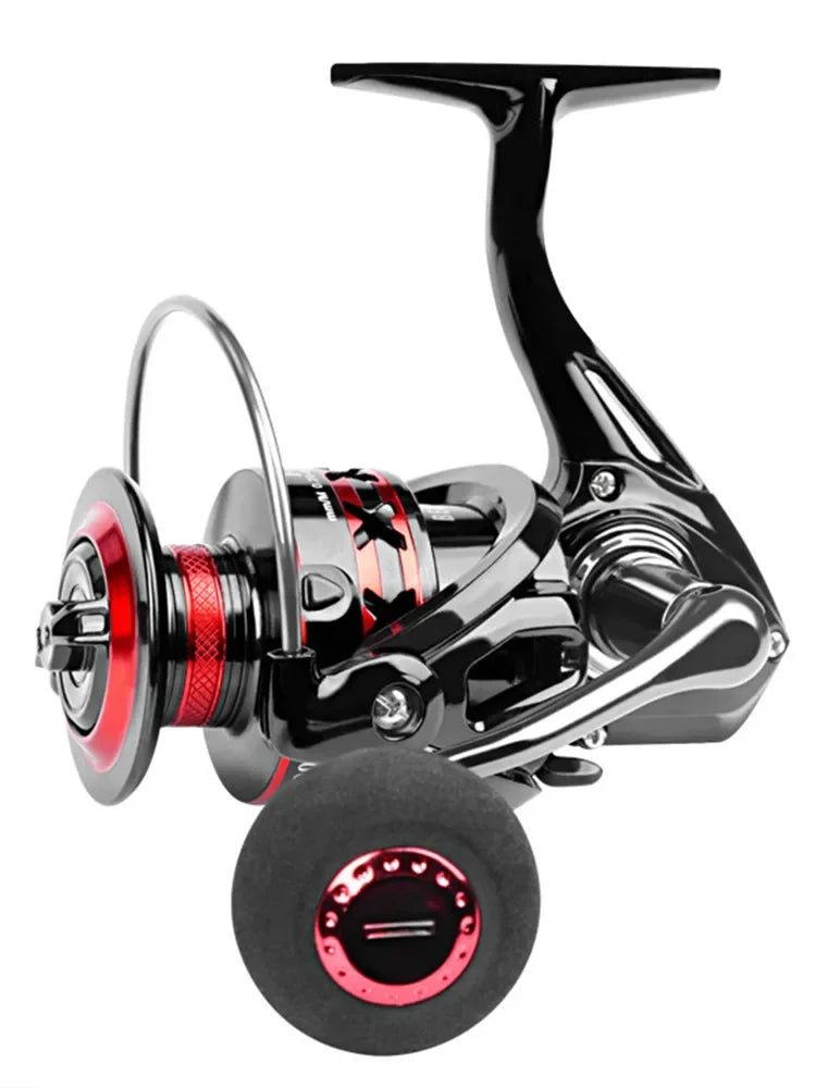 DEUKIO Spinning Fishing Reel 2000-7000 Metal Spool 12KG Max Drag CNC Handle Long Casting Freshwater Saltwater Lure Reel