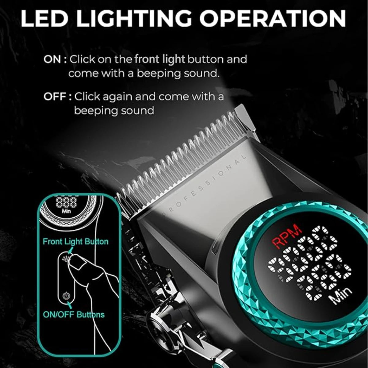 VGR Hair Trimmer Electric Hair Clipper Rechargeable Hair Cutting Machine DLC Coated Blades 9000 RPM Trimmer for Men V-001 V-977