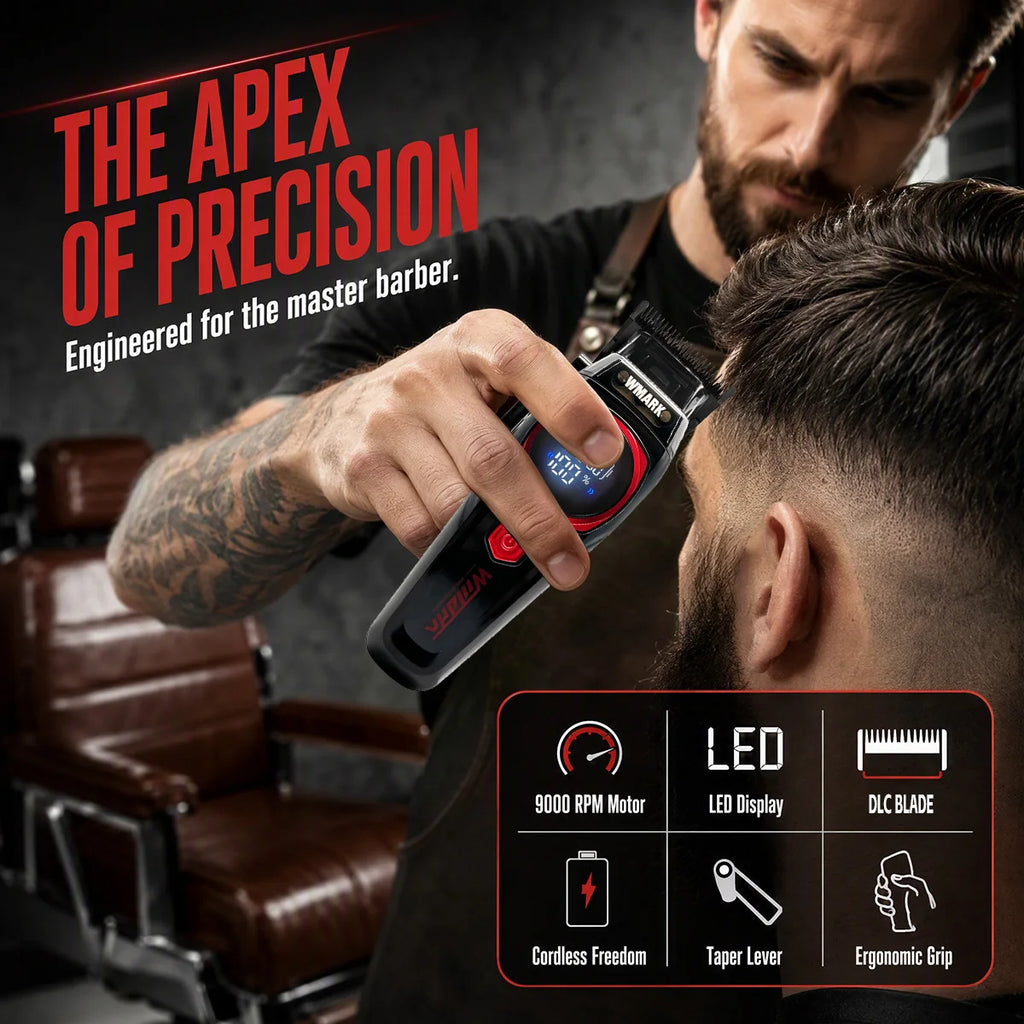 WMARK Clipper Professional Hair Clippers DLC BLDC 9000RPM Motor Hair Trimmer Wireless Charging Clipper for Men NG-8004 NG-8204