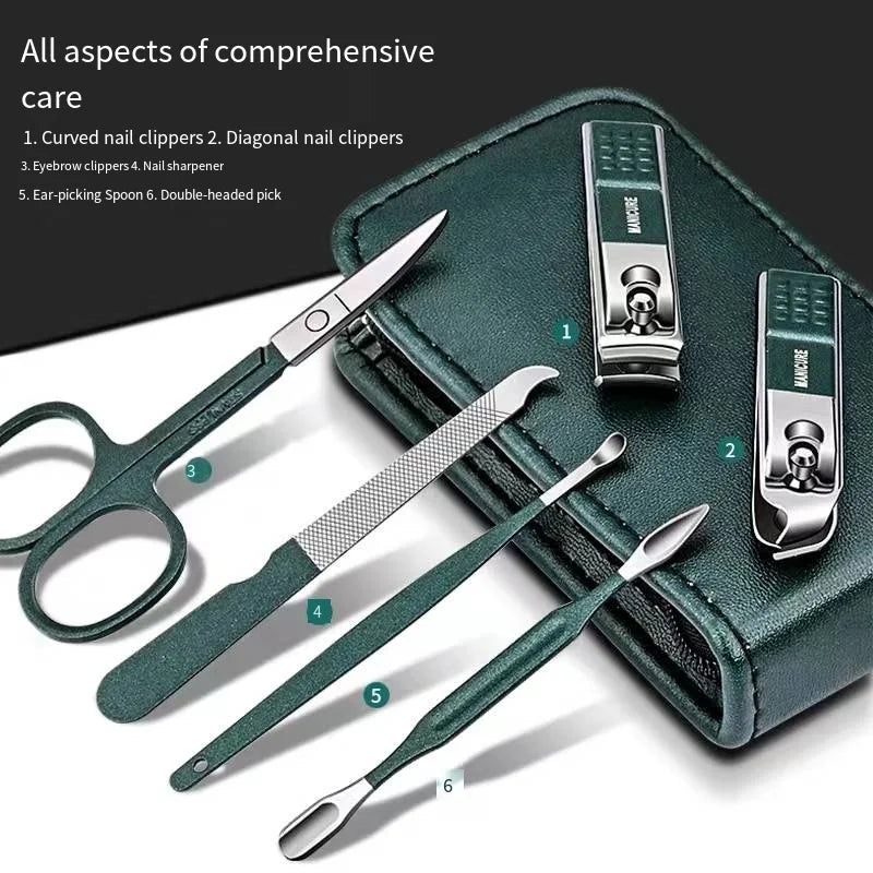 Nail Scissors Set Household High End Mens And Womens Special Nail Clippers  6 Piece Portable Household