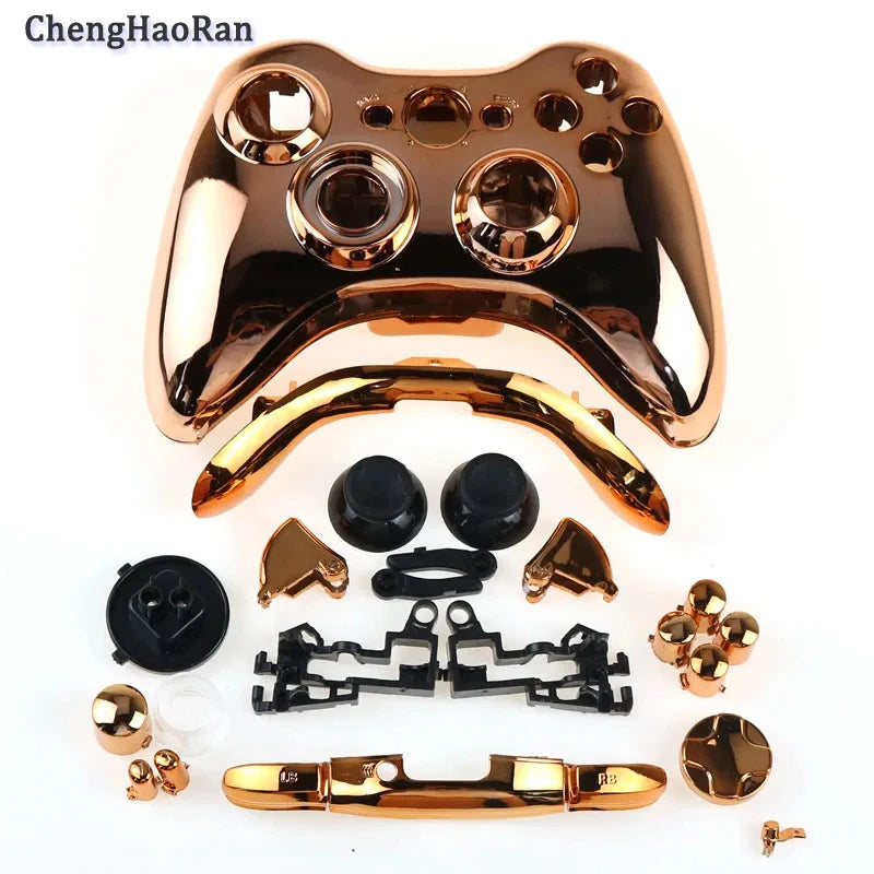 1Set For XBOX 360 Wireless Controller Full Case Gamepad Housing Shell Cover with Buttons Kits Analog Stick Bumper Accessories