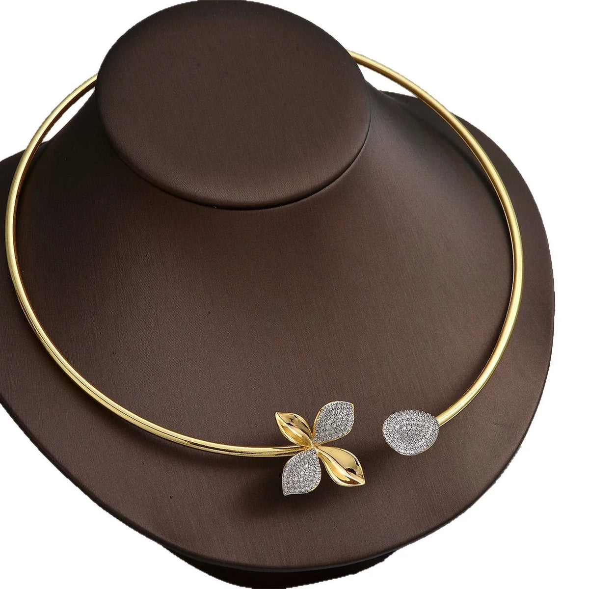 Exquisite Heart U-shaped Buckle Steel Wire Design Bracelet Necklace Fashion Party Daily Jewelry