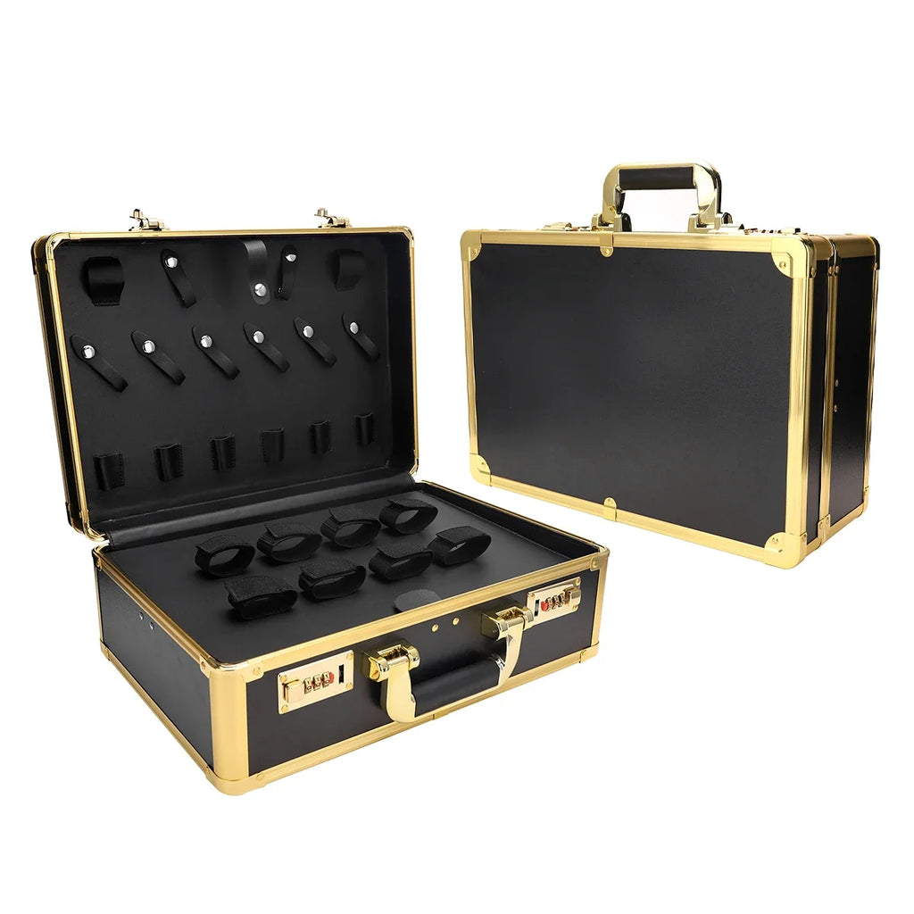 Storage Box Password Lock Aluminum Portable Suitcase Professional Hairdressing Large Capacity Salon Tool Carrying Box