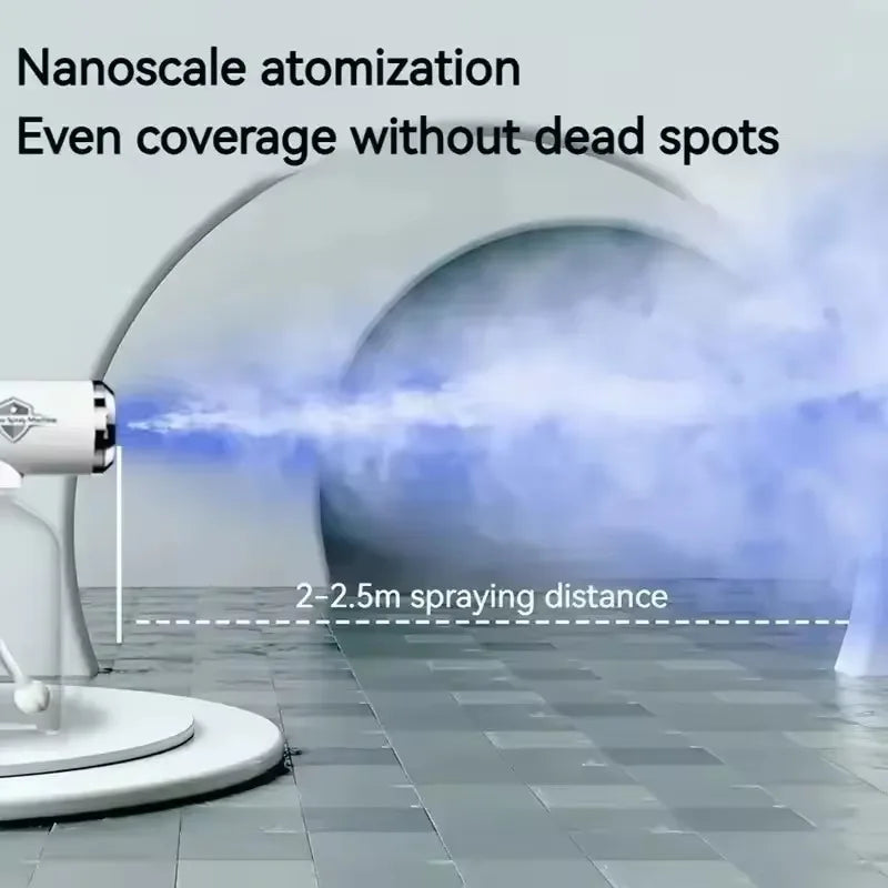 Blue Light Nano Hairspray 300ML USB Rechargeable Barber Sprayer Bottle Wireless Steam Gun for Grooming & Styling Tools