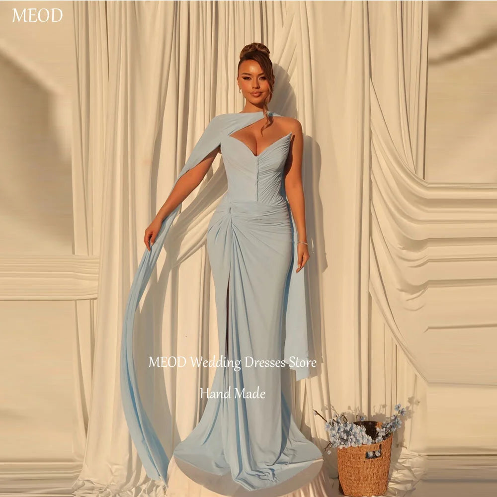 MEOD Chiffon Formal Evening Dresses Mermaid Sweetheart Elegant Ribbons Vestidos De Fiesta Floor Length Party Attire Customized