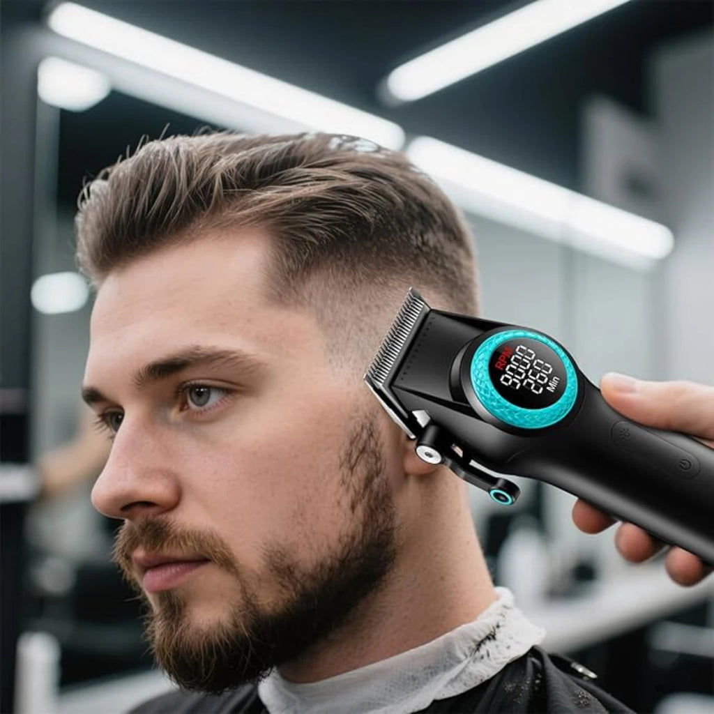 VGR Hair Trimmer Electric Hair Clipper Rechargeable Hair Cutting Machine DLC Coated Blades 9000 RPM Trimmer for Men V-001 V-977