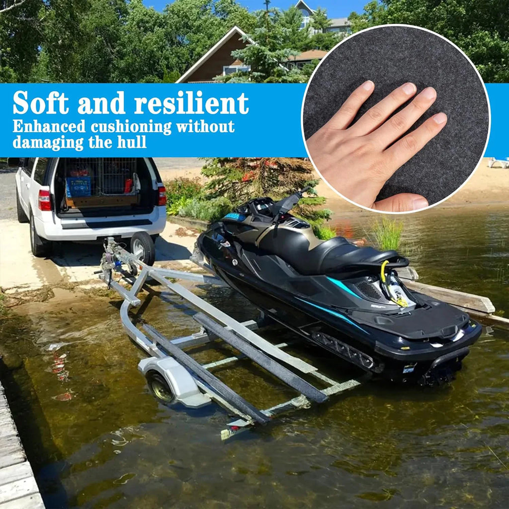 Marine Trailer Felt Double-layer with Waterproof Membrane Floor Mat Outdoor Boat Trailer Motorboat Ramp Garage Dock