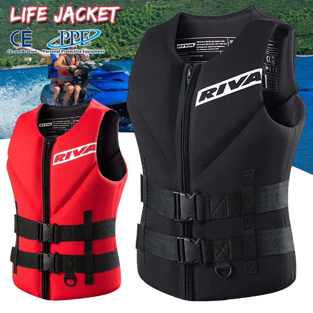 Life Vest Adults Surf Vest Kayak Wakeboard Motorboats Raft Rescue Boat Ski Water Sports Swimming Drifting Rescue Life Jacket