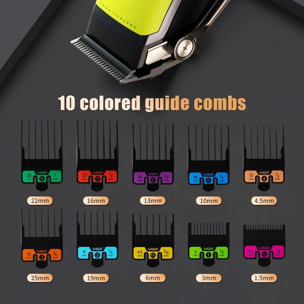 VGR Hair Trimmer Professional Barber Clippers External Rotor Motor Hair Clipper Cordless Charging Base Trimmer for Man V-880 S2