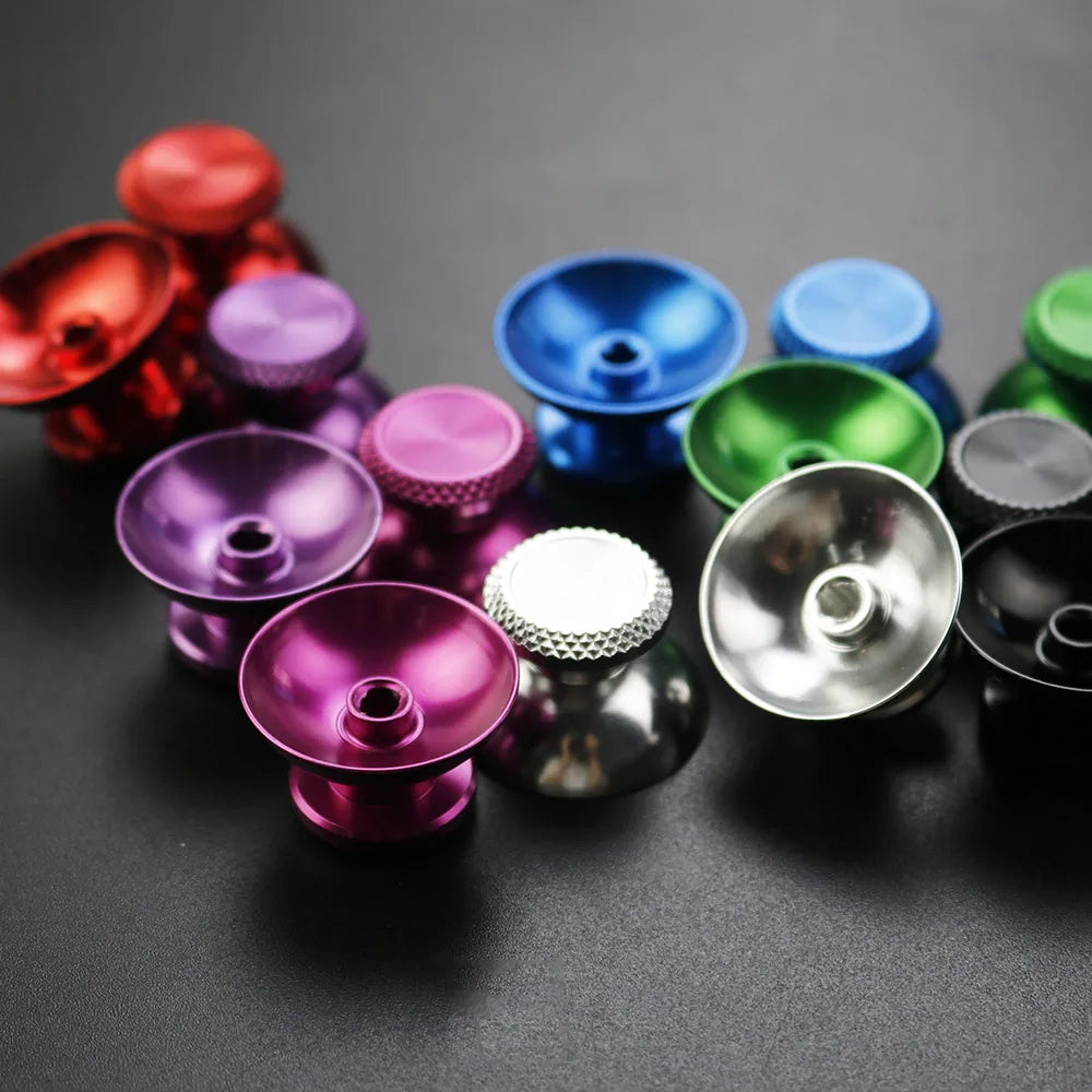 YUXI 2PCS Metal Analog Joystick Thumb Stick Grip Cap Replacement Parts for PS5 Controller Thumbstick Replacement