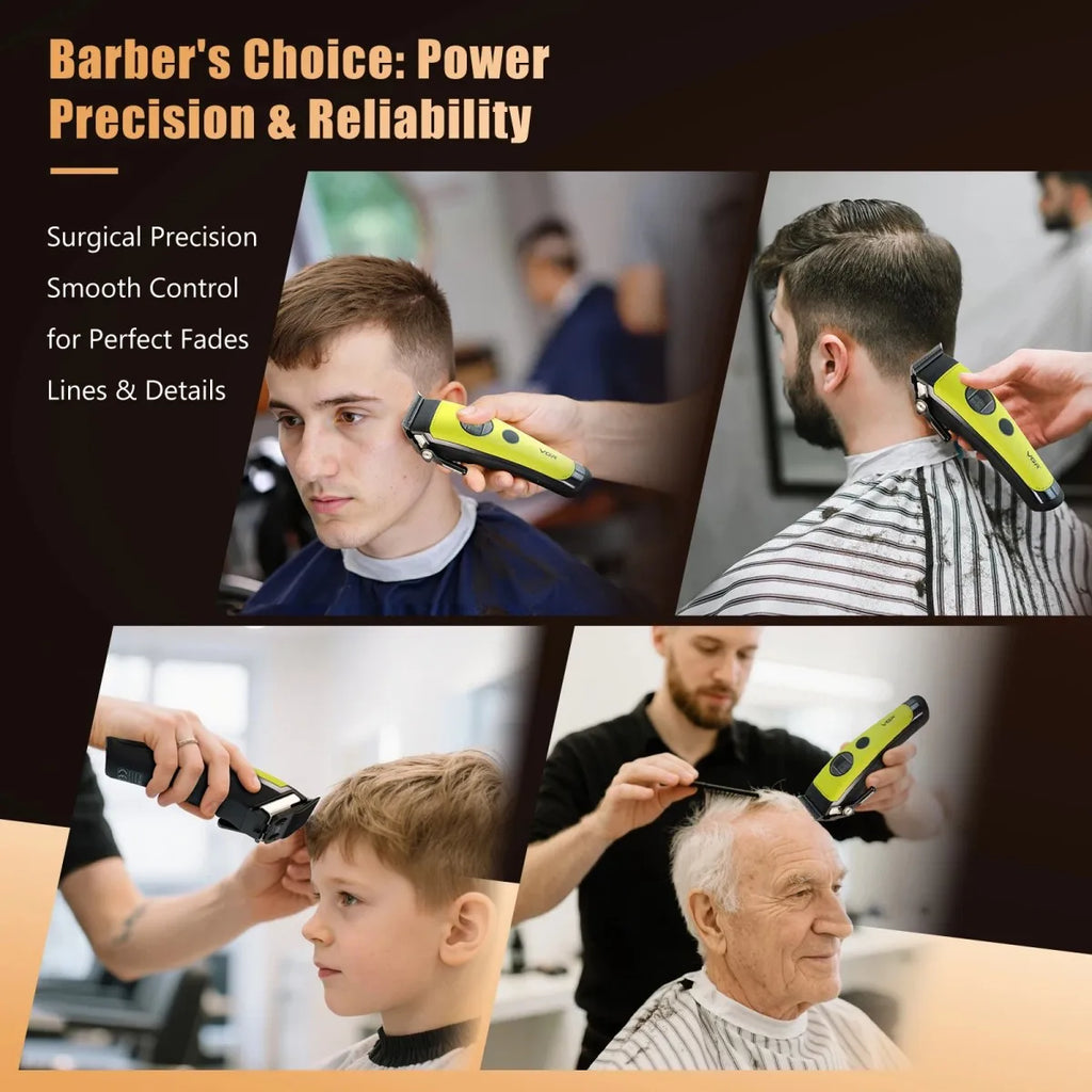 VGR Hair Trimmer Professional Barber Clippers External Rotor Motor Hair Clipper Cordless Charging Base Trimmer for Man V-880 S2