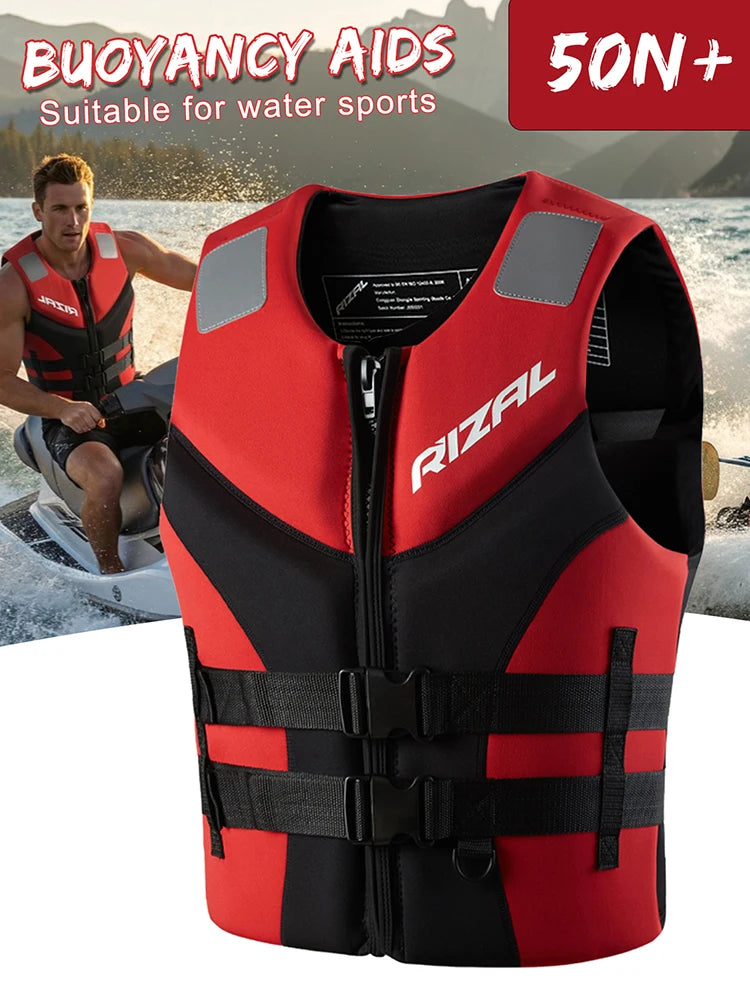Life Vest Adults Surf Vest Kayak Wakeboard Motorboats Raft Rescue Boat Ski Water Sports Swimming Drifting Rescue Life Jacket