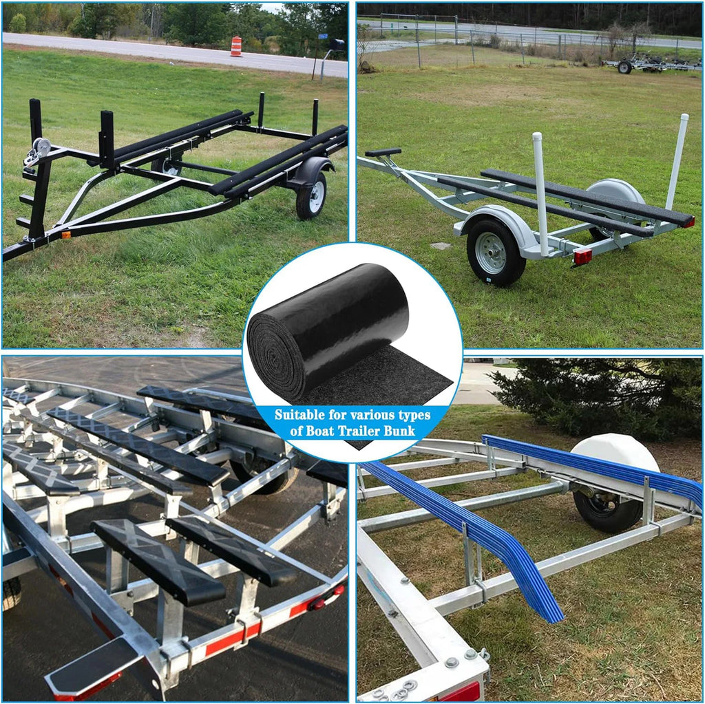 Marine Trailer Felt Double-layer with Waterproof Membrane Floor Mat Outdoor Boat Trailer Motorboat Ramp Garage Dock