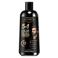 YUITIKUE 5 in 1 Mens Hair Color Shampoo Natural Black Ginseng Botanical Beard Gray Dye 100ml