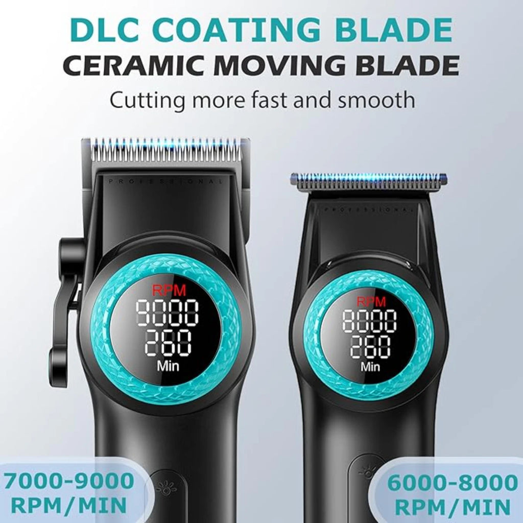 VGR Hair Trimmer Electric Hair Clipper Rechargeable Hair Cutting Machine DLC Coated Blades 9000 RPM Trimmer for Men V-001 V-977