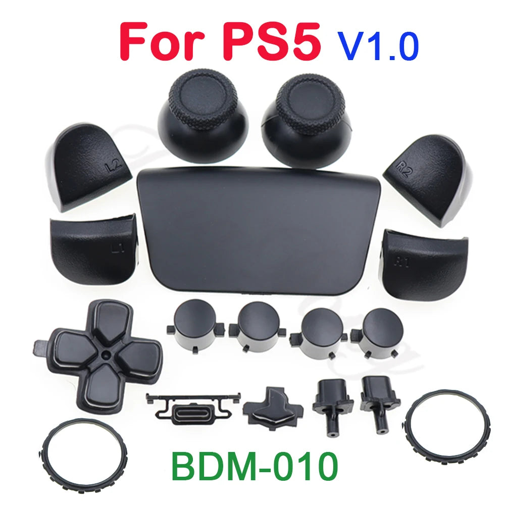 Full Set Gamepad Buttons For PS5 V1 V2 V3 BDM-010 020 030 For PS4 Pro JDS-040 Controller Rocker Cap D-pad Key Trigger Key