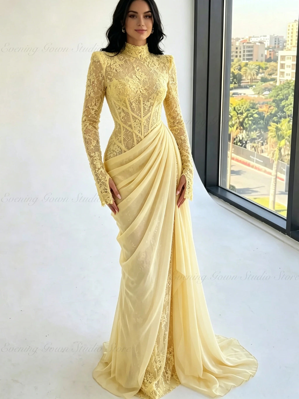 2026 Prom Dress Elegant Vintage Sweet Lilac Mermaid Lace Chiffon Customized Formal Occasion Prom Dress Evening Party Gowns