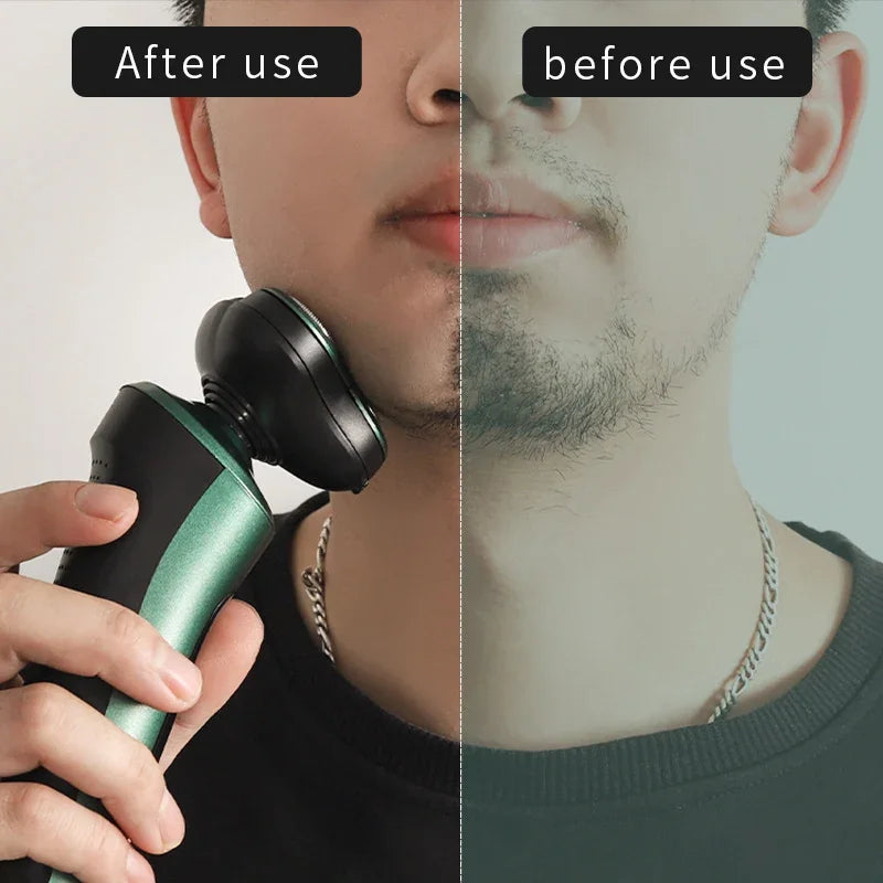 New Smart Electric Shaver LCD Digital Display Three-head Floating Razor USB Rechargeable Washing Multi-function Beard Knife