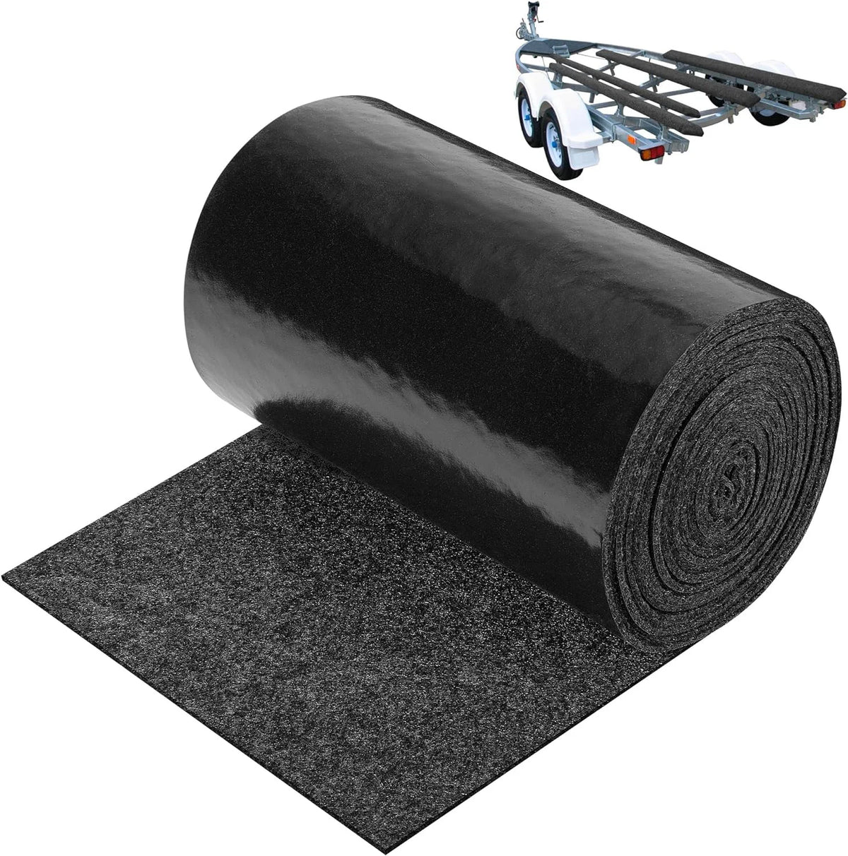 Marine Trailer Felt Double-layer with Waterproof Membrane Floor Mat Outdoor Boat Trailer Motorboat Ramp Garage Dock
