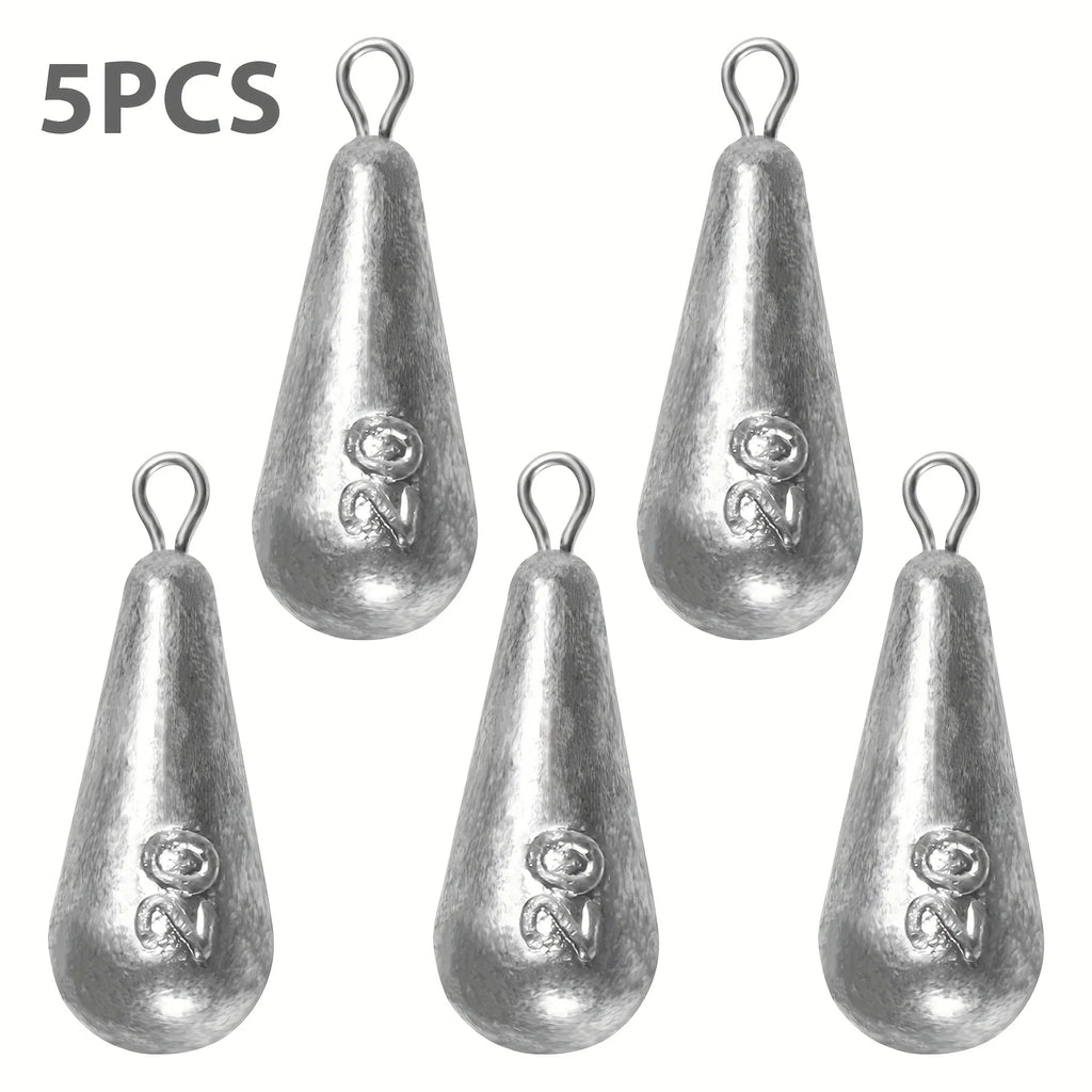 Fishing Weights Sinkers, 10 Sizes Teardrop-Shaped Fishing Lead Sinkers, Bass Casting Drop Shot Weights for Saltwater Freshwater