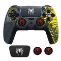Spider Theme Soft Silicone Protective Case For PS5 Game Controller Cover Skin Gamepad Touchpad Stickers Thumb Stick Grip Cap Kit