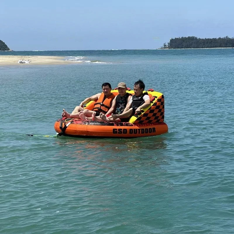 Ultra-Low Price Inflatable Multi-Person Backrest Water Towing Boat Hot 2-3-4 Towing Hovercraft