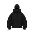 2025 Autumn Winter Men Zippered Hooded Sweatshirt Set - Balakrava Street Fashion Windproof Ninja Letter Design Two-Piece Set